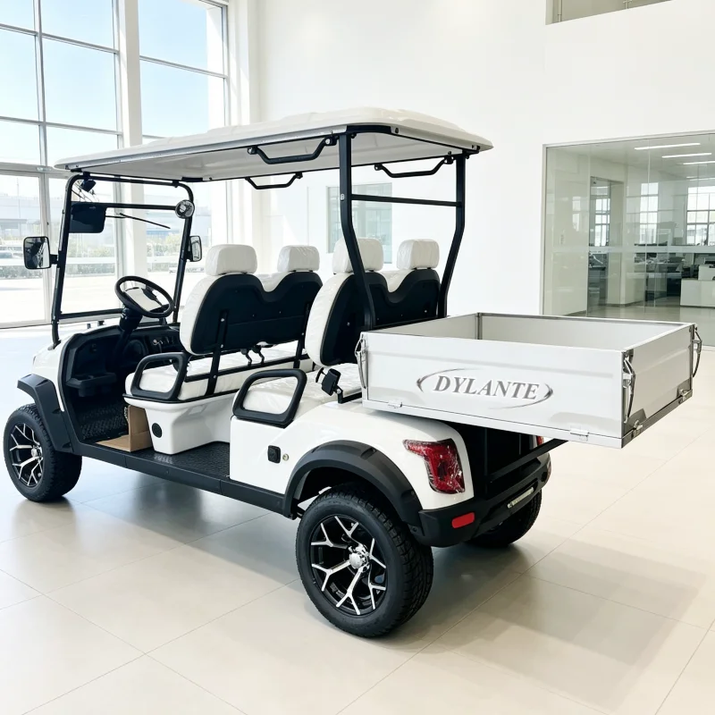 Customizable 4 Seater Electric Golf Cart All Terrain Design With Sturdy Rear Cargo Bucket