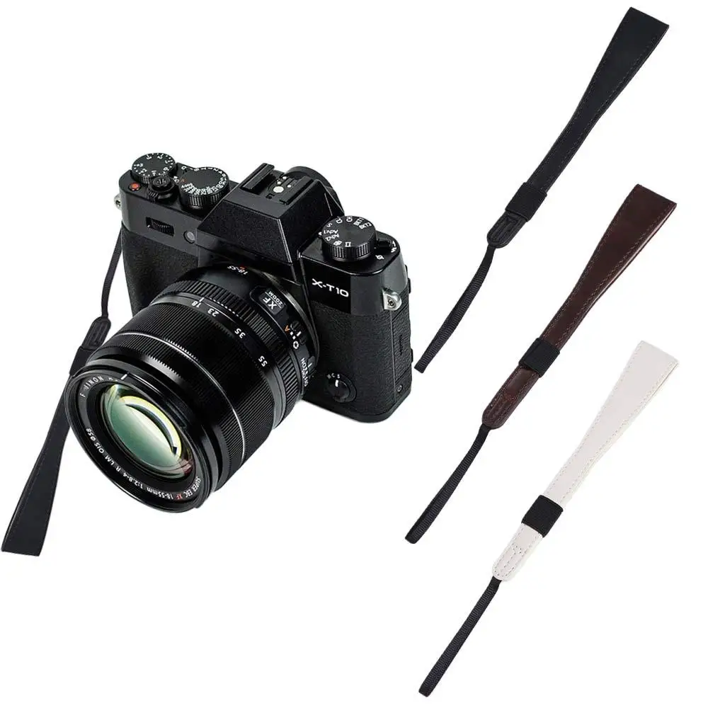 Photography PU Leather Camera Wrist Strap Wristband DSLR SLR Camera Hand Grip Wear Resistance Hand Rope Camera Accessories