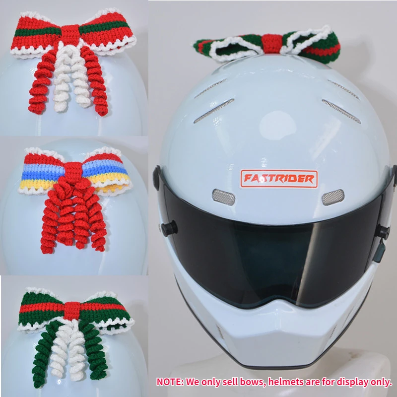 

Personality Bow Fittings Helmet Modeling Motorcycle Helmet Decoration Cute Helmet Decoration Electric Bicycle Bowknot