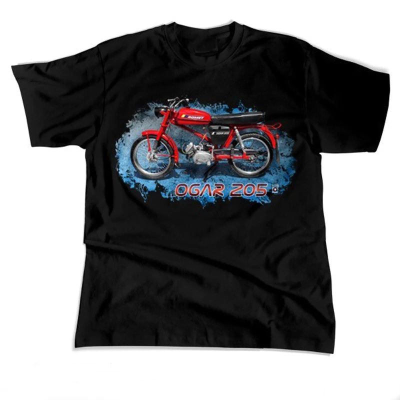 Ogar Caffe 125 (ogar205) Camiseta Retro de motocicleta, camiseta informal de manga corta 100% de algodón con cuello redondo, camiseta de verano para hombre, talla S-3XL