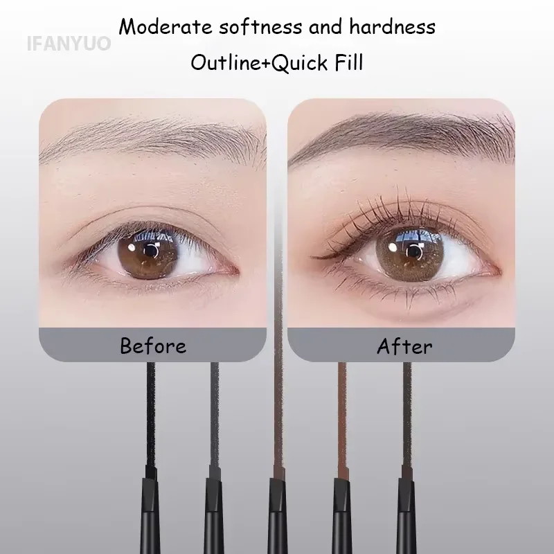 Matita gel per eyeliner Matita gel per eyeliner Impermeabile naturale a lunga durata Sopracciglio liscio Penna per eyeliner nera Strumento per il trucco degli occhi