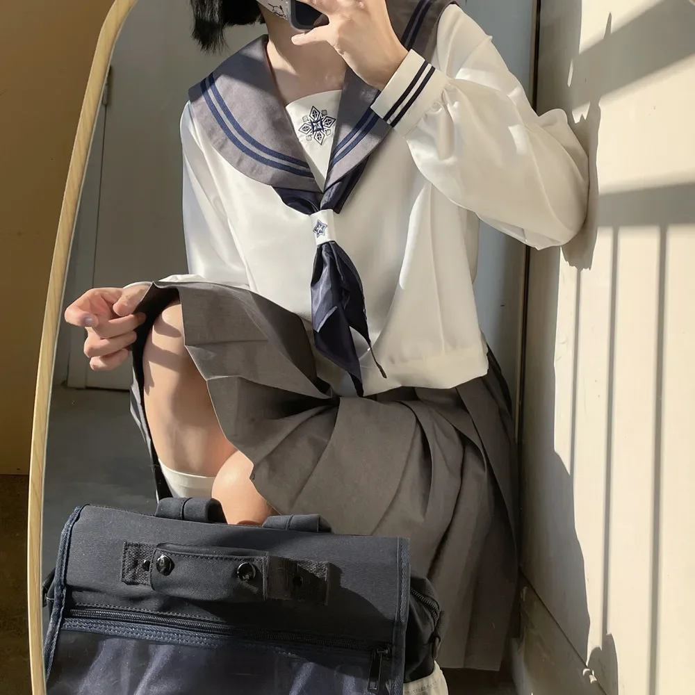 日本と韓国のセーラー服半袖トップスjk制服スーツカレッジスタイルコスプレ若々しくて可愛い女子高生