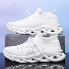 

New large-sized fly-knit sock couple casual sports shoes and running shoes sneakers women