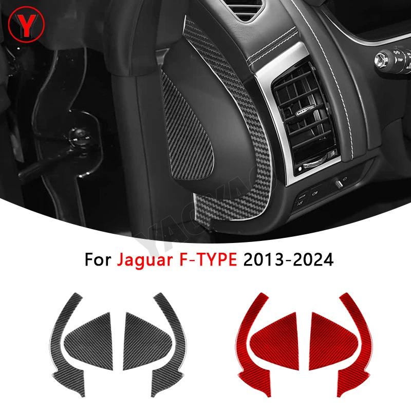

Carbon Fiber For Jaguar F-Type 2013-2024 Front Slot Dashboard Side Panel Cover Trim Car Interior Decoration Accessories Sticker