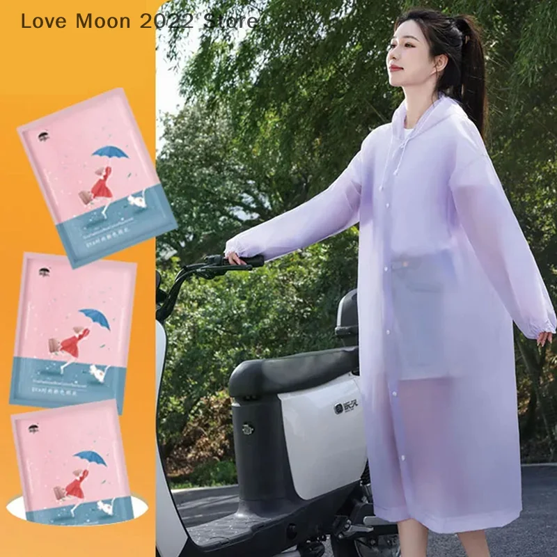 

Thickened EVA Non-disposable Adult New Color Raincoat Men's And Women's Portable Outdoor Travel Poncho Set