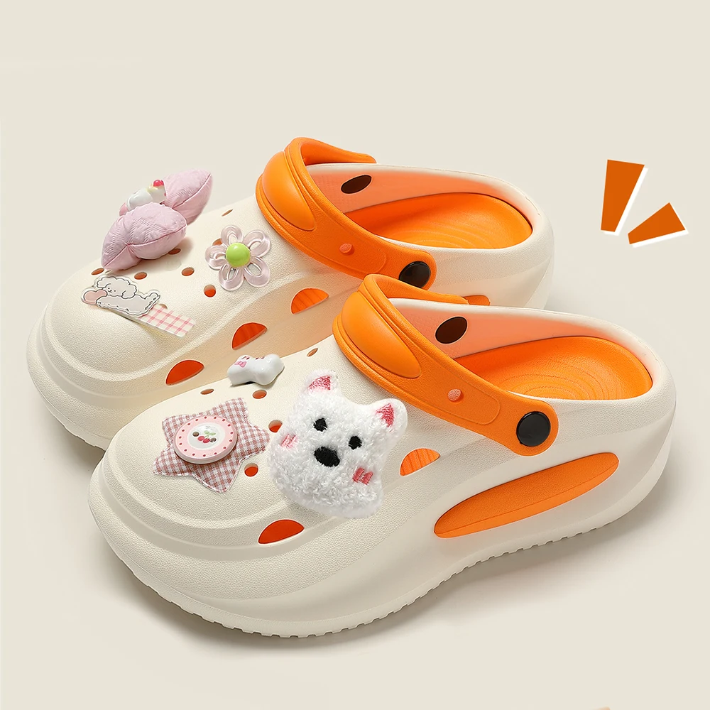 

BASATU Wearing Hole Shoes For Women In Summer Durable Cartoon Breathable Comfortable Odor Proof EVA Sandals