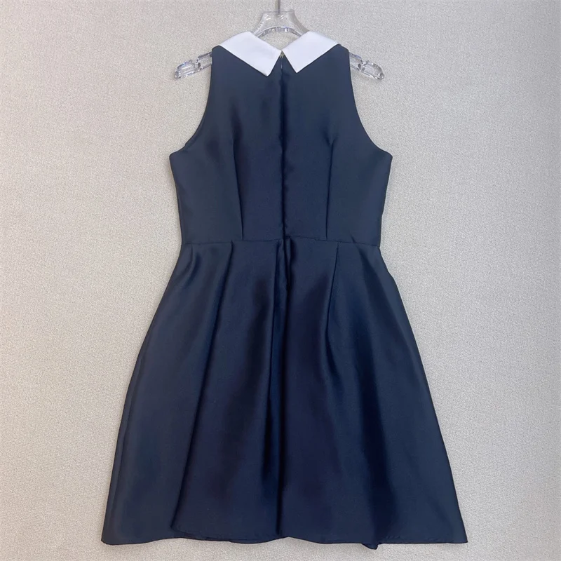 Women's dress New color blocking patchwork mini dress for summer 2026 V-neck slim fit sleeveless short dress y2k party dresses