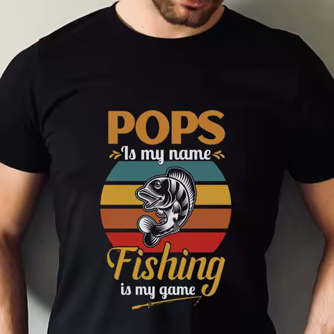 Funny Fishing Pops T shirt Angler Dad Daddy 28