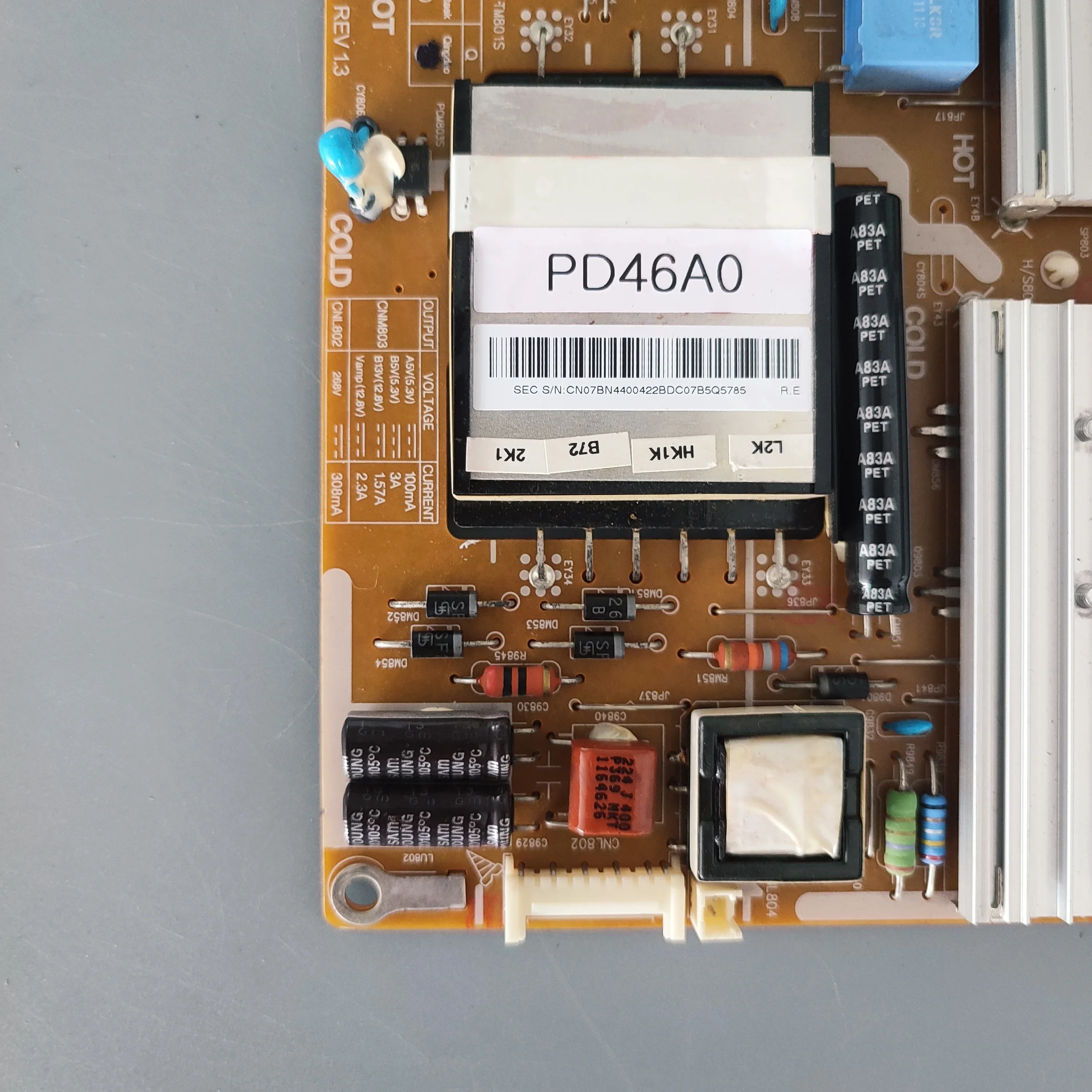 

BN44-00422B = BN44-00422A PD46A0_BDY LCD TV Power Board for UE40D5000 UE40D5520 UE46D5000 UE40D5000PWXU UN46D6300 TV