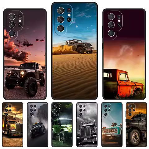 Trucks Car phone case For Samsung Galaxy S24 S23 S22 Ultra Note 10 20 Plus S8 S9 S10 S20 S21 FE Cover
