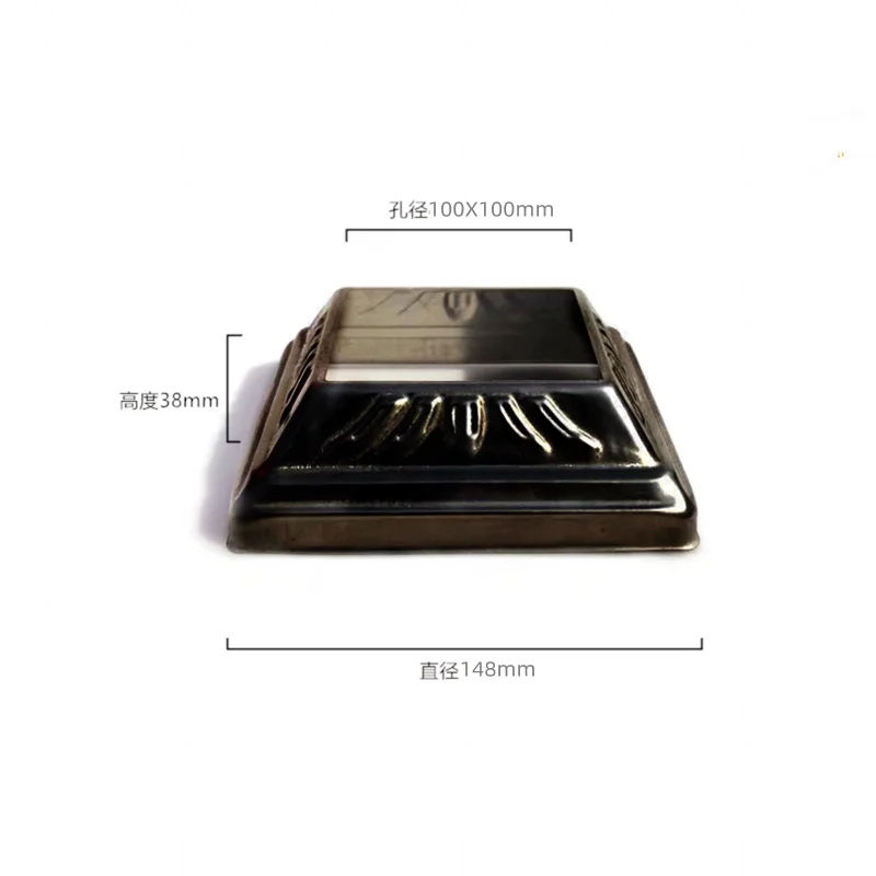 Piastra di copertura decorativa in acciaio inossidabile 304 ringhiera dorata corrimano per scale ringhiera post copertura rotonda accessori per copertura brutta 0.3mm