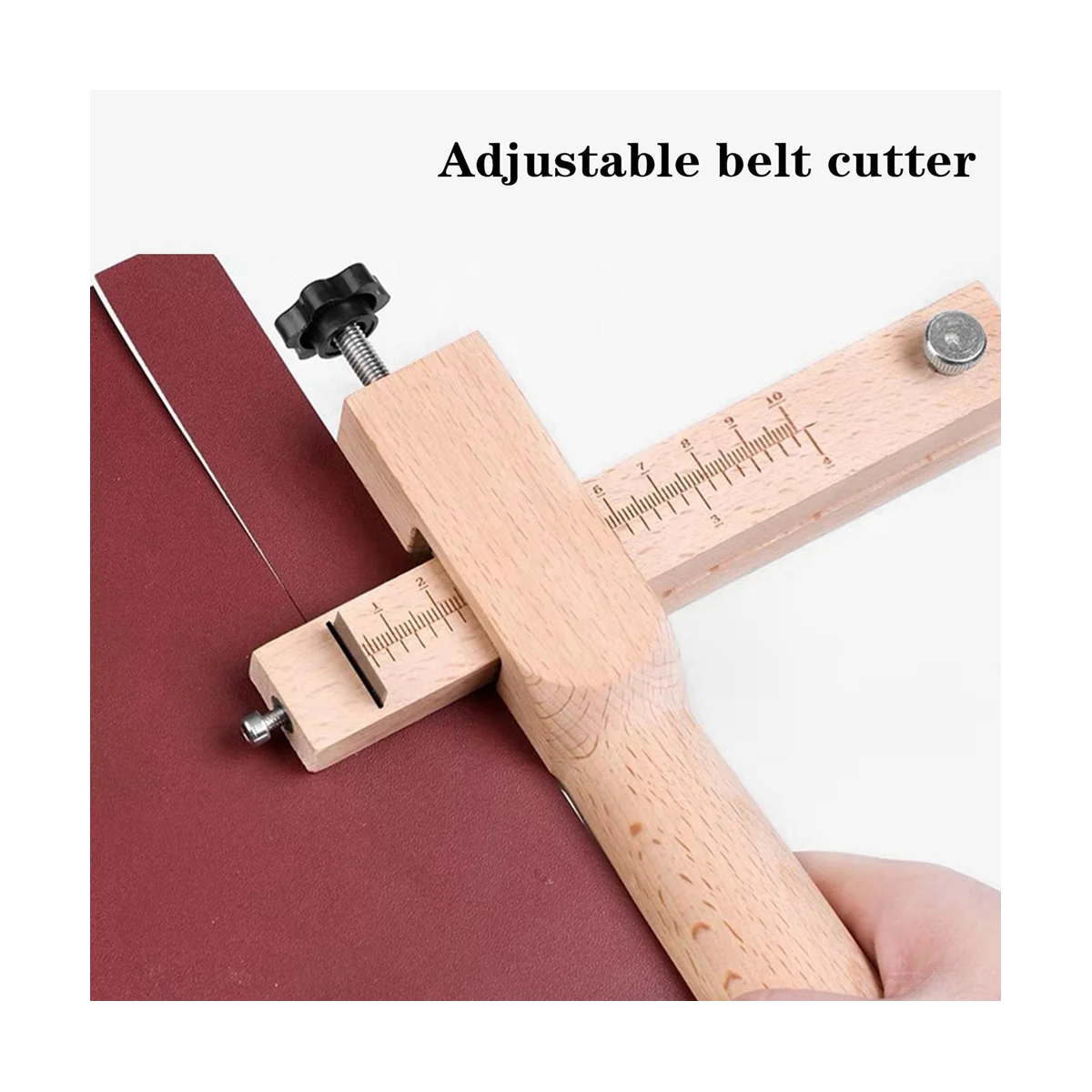Cortador de correa ajustable con 5 cuchillas, cortador de cordón de goma de Tanga, espesor ajustable