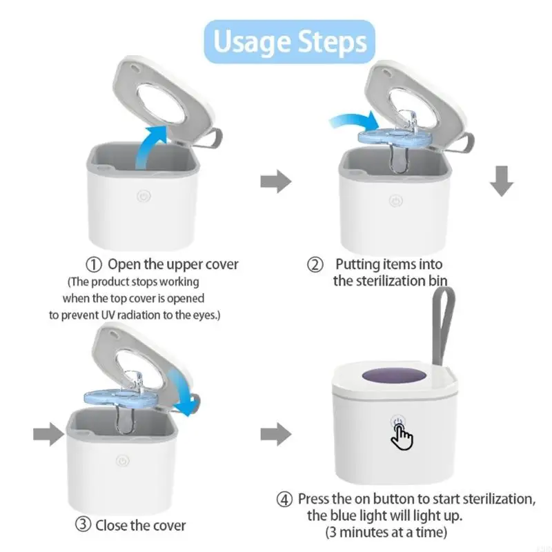 J2HD efficiente sanitatore per baby ciuccio sanizer automatico design 210 min runtime compatto
