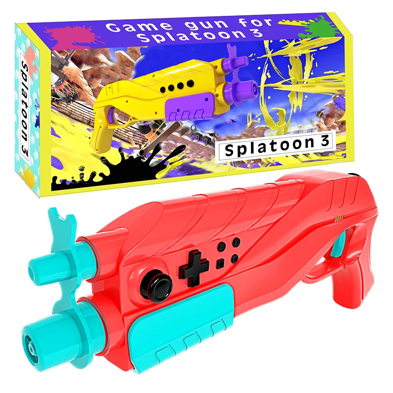 For Nintendo Switch Splatoon 3 Shooting Gun Bluetooth Controller with Vibration Motor Joy Con Hand Grip Game Accessories