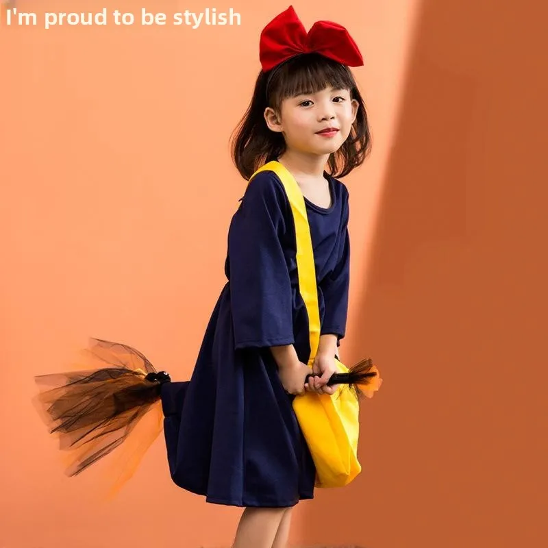 할로윈 작은 마녀 코스프레 드레스 여성 전통 의상 스커트 무대 공연 한푸 중국 민족 의상