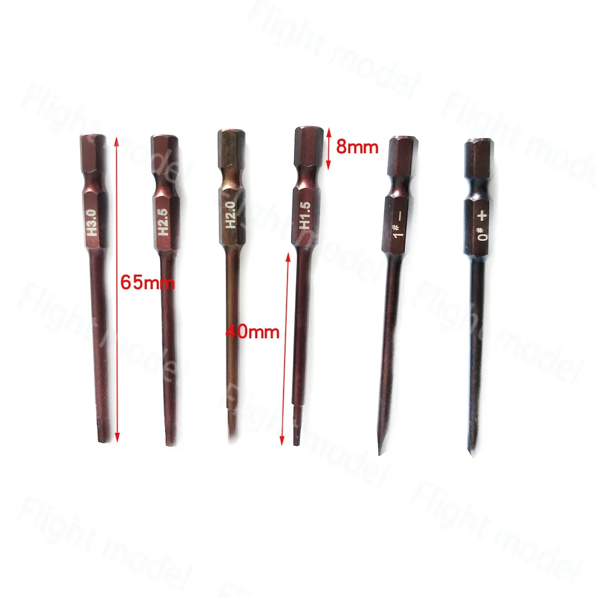 1 Set 6in1 Screw driver  Steel Multi Function RC Tool Kits Hex Flat Philip Head Screwdriver 1.5mm 2mm 2.5mm 3mm For RC Model