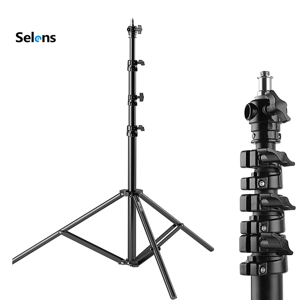 

Selens 280cm Multi-function Adjustable Air Cushion Light Stand Photo Studio Kits Folding Background Tripod Photography Bracket