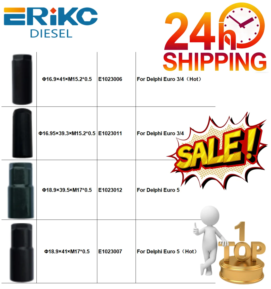 

Euro 5 Euro 3/4 For deIphi ED01 injector Nozzle Nut 9308-002E Cap Nut 9308-002C 9308-002F 9308-002D 28243689 28323571 ERIKC