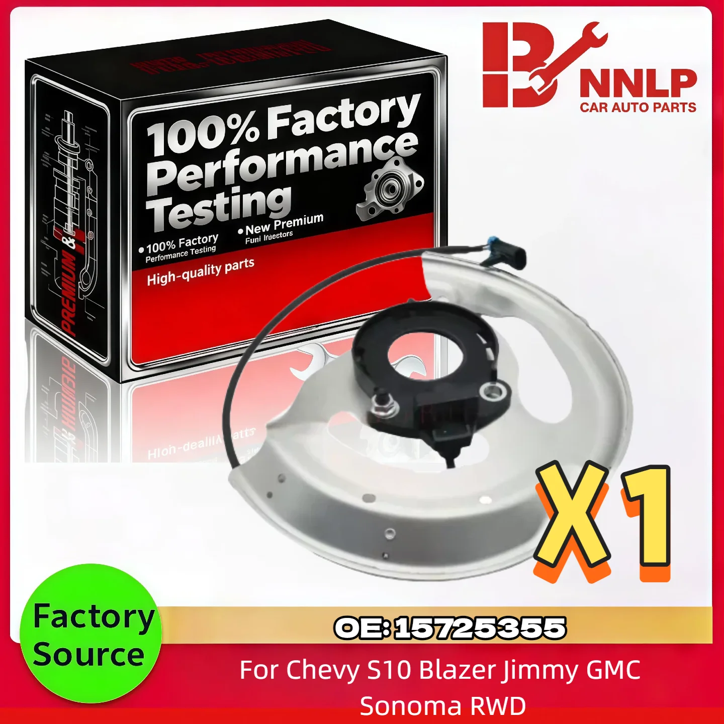Sensor de velocidade da roda abs do motorista dianteiro para chevy s10 blazer jimmy gmc sonoma rwd 15725355