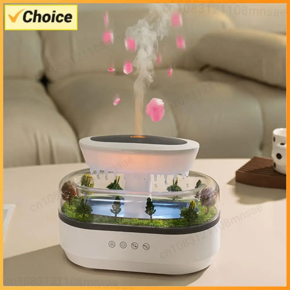 

Увлажнитель воздуха с эффектом капель воды, микроландшафт, увлажнитель с холодным туманом и 7 режимами ночного освещения, диффузор для спальни