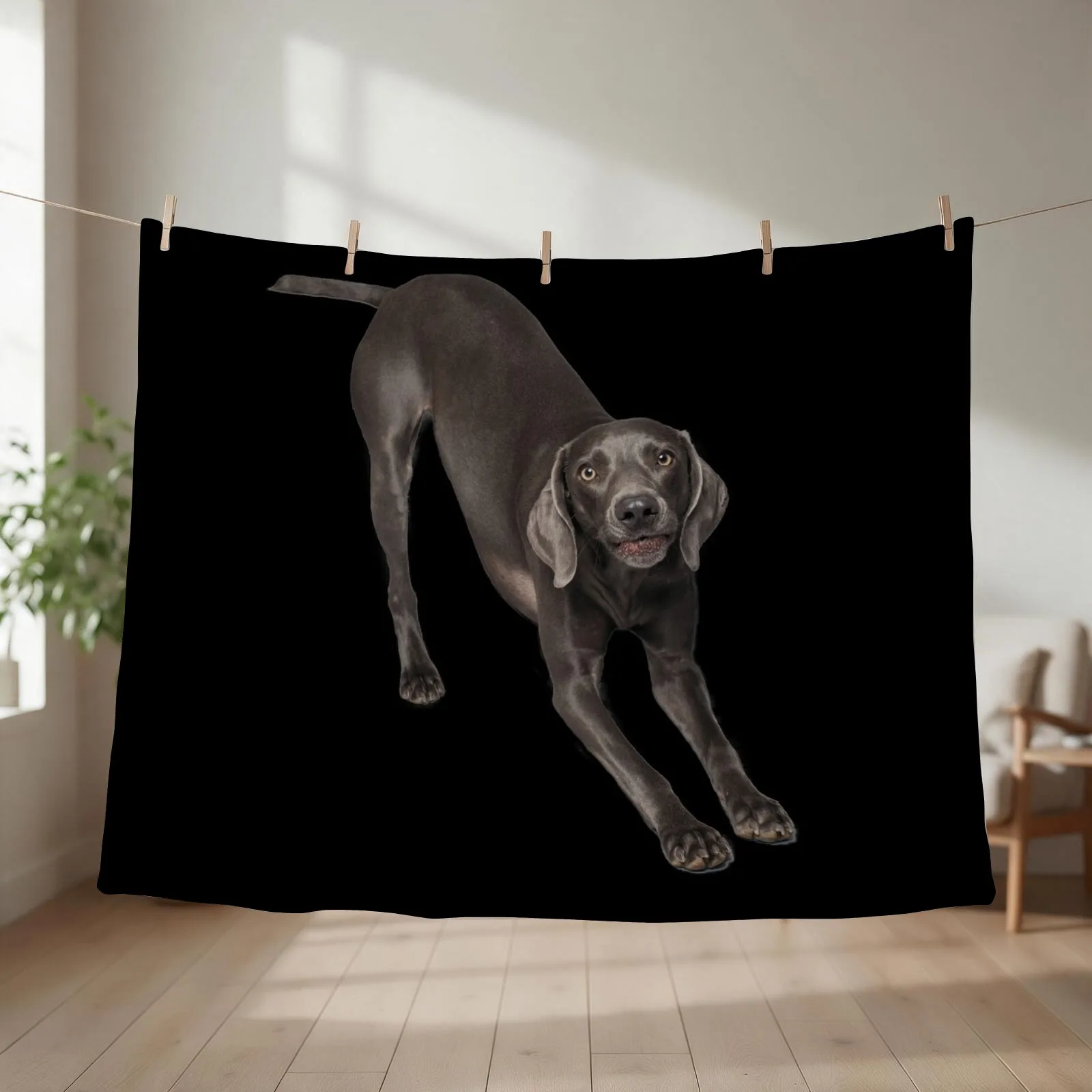 Weimaraner bow Throw Blanket Sofa Quilt Baby Flannels Beautifuls Blankets