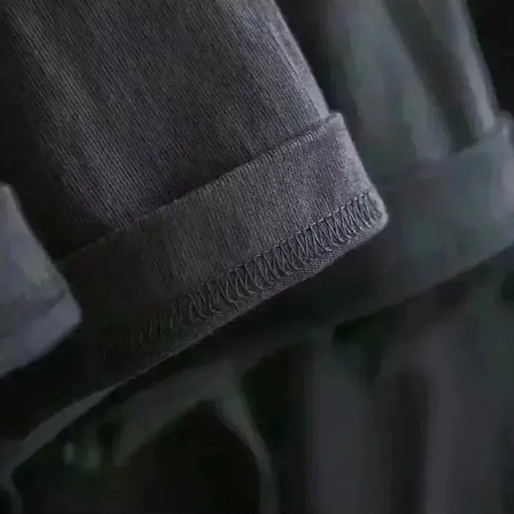 เสื้อยืดคอกลมผู้ชายลายพิมพ์นักบุญรมควันดื่ม รุ่นใหม่ปี 2025 ผ้าฝ้ายลำลอง แขนสั้น สไตล์แฟชั่นทันสมัย