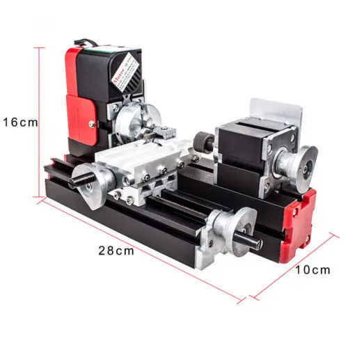 Imagem -06 - Mini Torno Giratório de Metal Ferramenta Faça Você Mesmo Grande Potência 20w 20000rev Min Motor um Conjunto de Metal em Miniatura