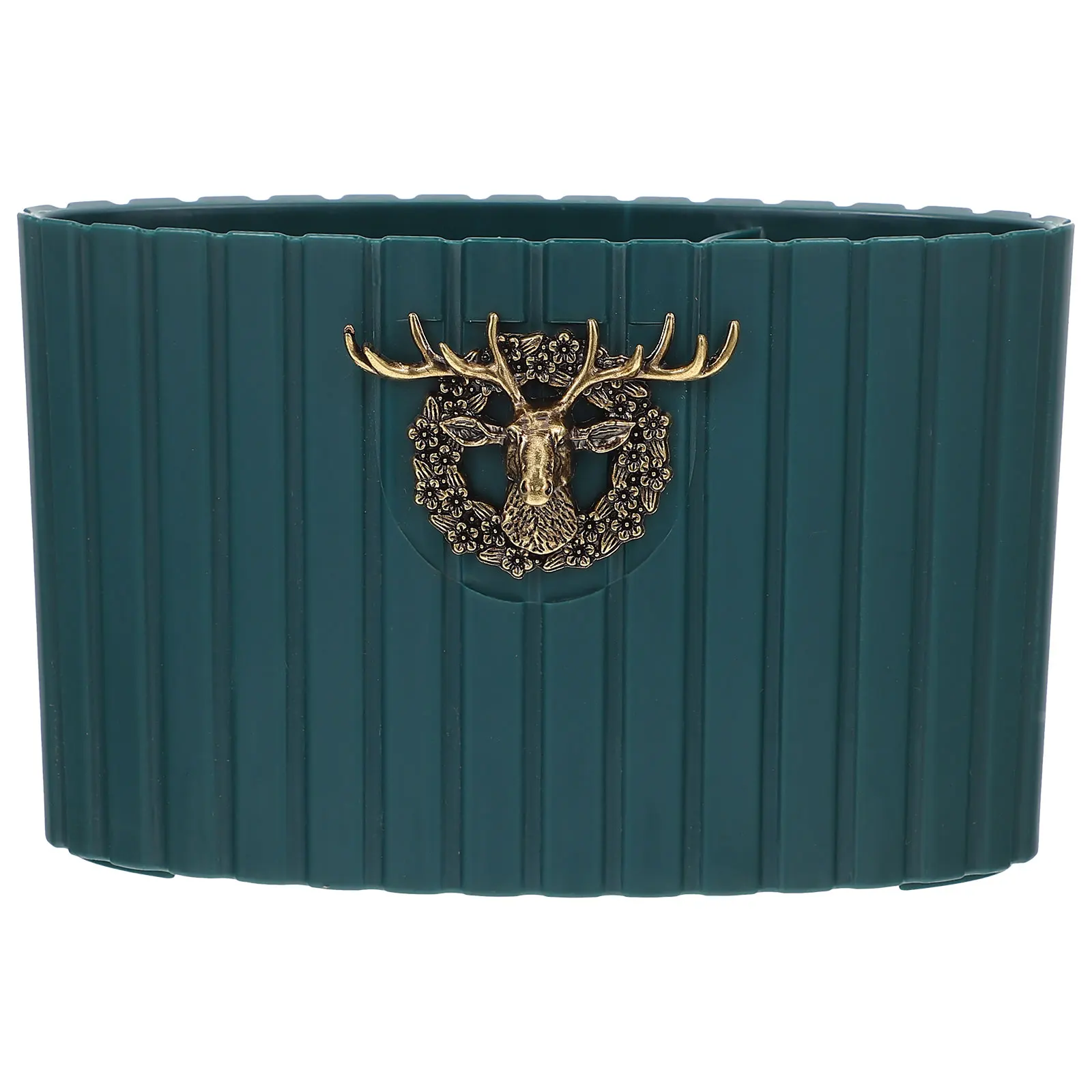 

Elk Design 3 Compartments Stationery Storage Box Green Color PP Plastic Material Office Desk ganizer Paintbrush Holder