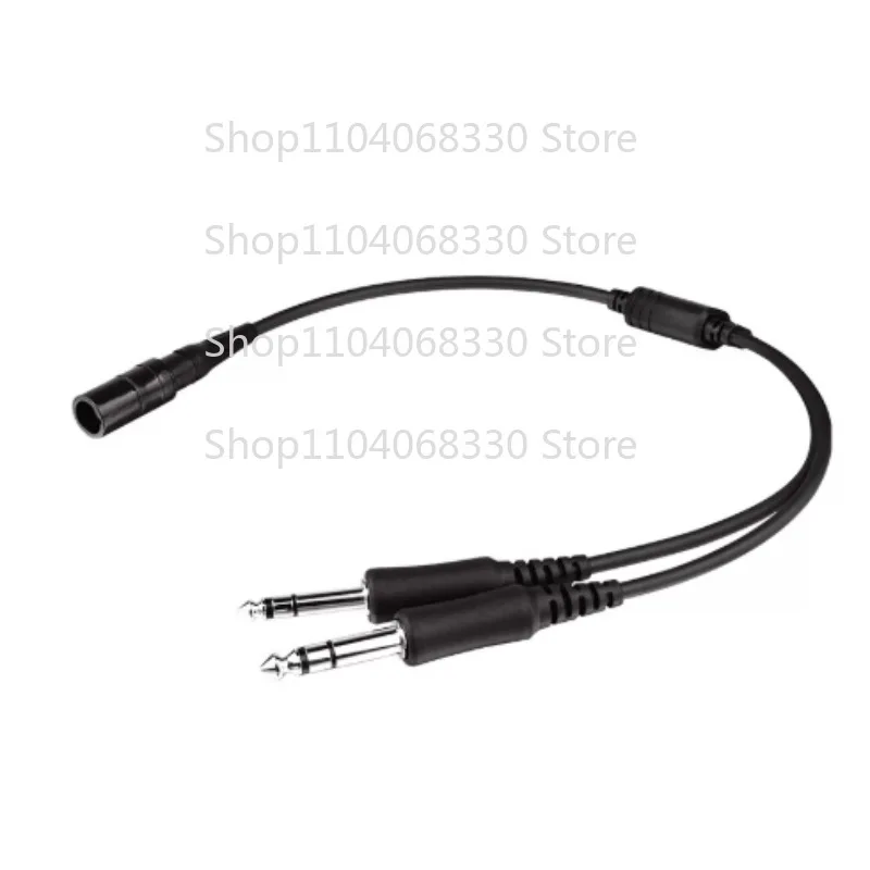 High Quality A20 6-Pin LEMO To Dual Twin Plug General Aviation (G/A) Adapter for Bose A20 Series Aviation Headset Cable