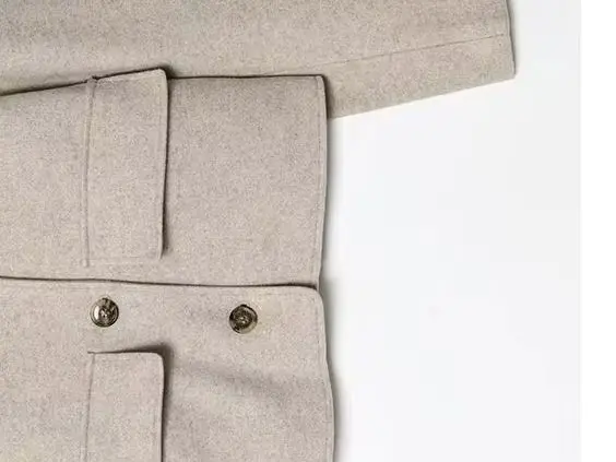 HH Fashion Female Street style Jackets Women Autumn Casual Jacket Long Sleeves High Neck Pockets Button Decorate Slim Coats