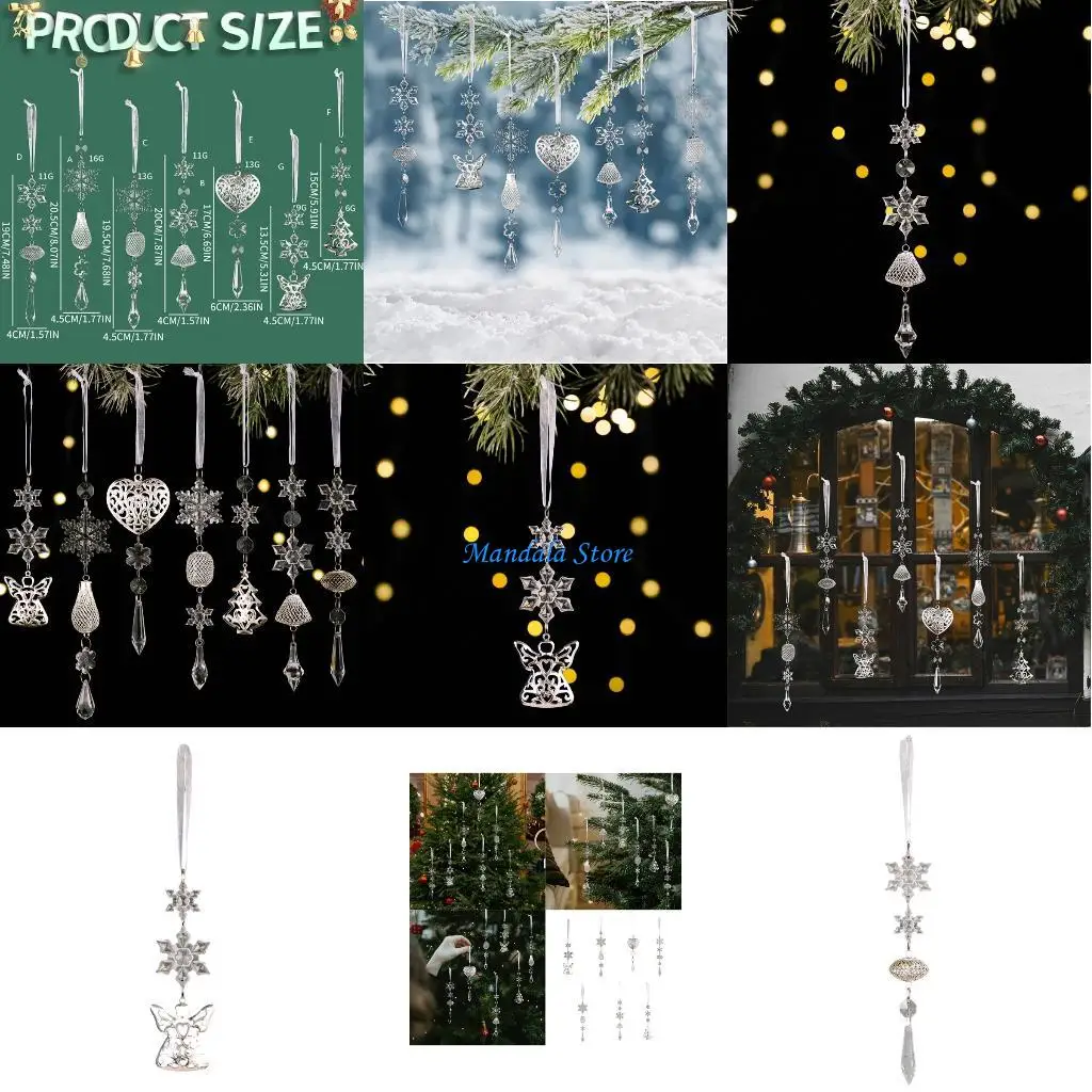 

U2JC Acrylic Holiday Ornament Durable Christmas Decors For Family Friendly Decoration