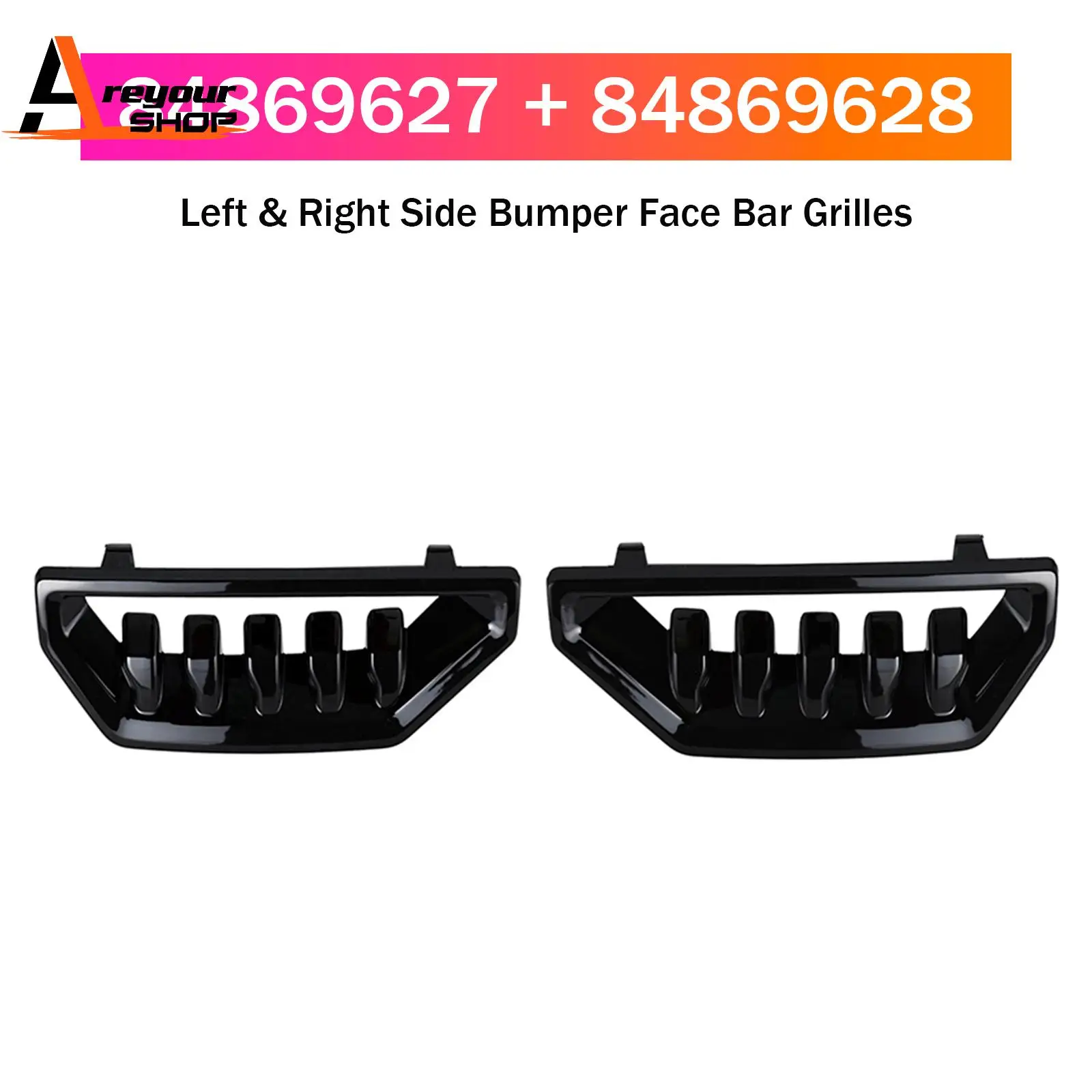 

Left & Right Side Bumper Face Bar Grilles for GMC Sierra 1500 2022-2024