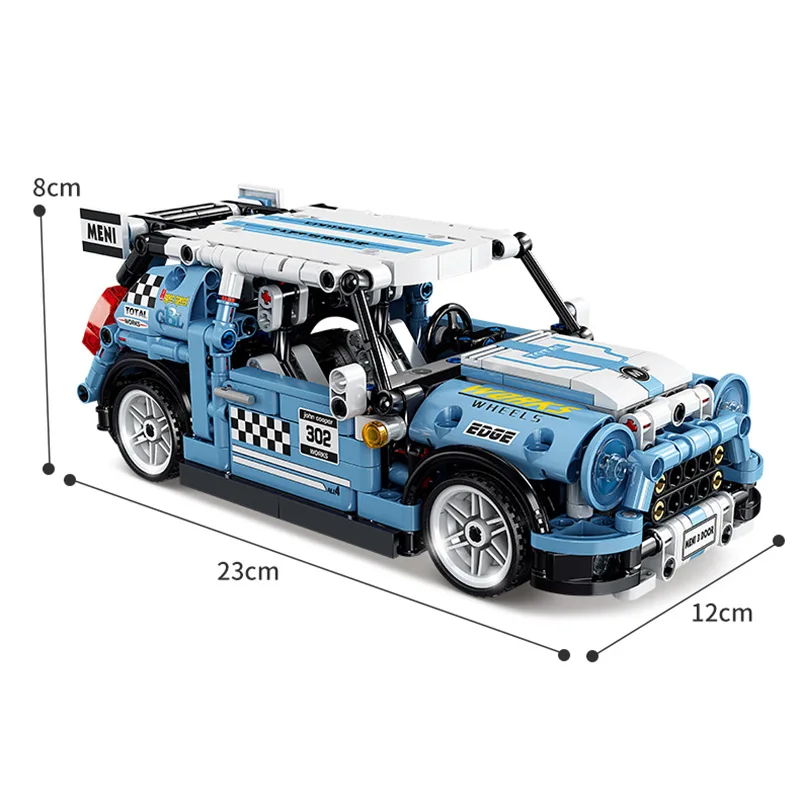 Brinquedos de bloco de construção de carro modelo de montagem legal para meninos, presentes educacionais de pequenas partículas