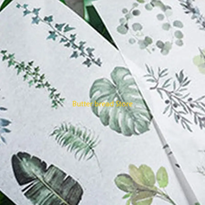 ملصقات ورقة زهرة W89C زهرة الرجعية ملصقات القصاصات ل DIY Craft ، Journal ، يوميات ، مخطط ، مغلفات ، سكرابوكينغ