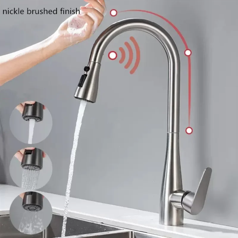 Smart Touch Kitchen Faucets Crane for Sensor Kitchen Water Tap Sink Mixer Rotate Touch Faucet Sensor Water Mixer