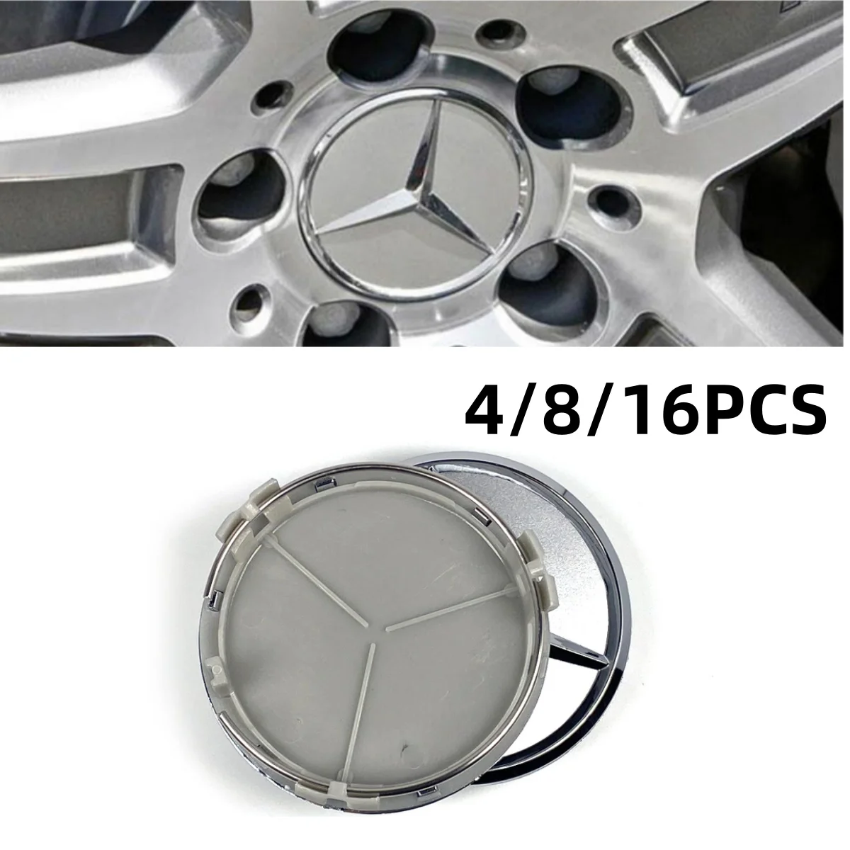 4Pcs/set 75MM Wheel Rims Center Hub Caps For Mercedes Benz CLS CLA GL