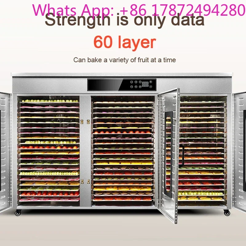 60 Layers Commercial Fruit Vegetable Dryer Stainless Steel Food Dehydrator Tea beans Meat Snacks Medicine Dryer Food Processor