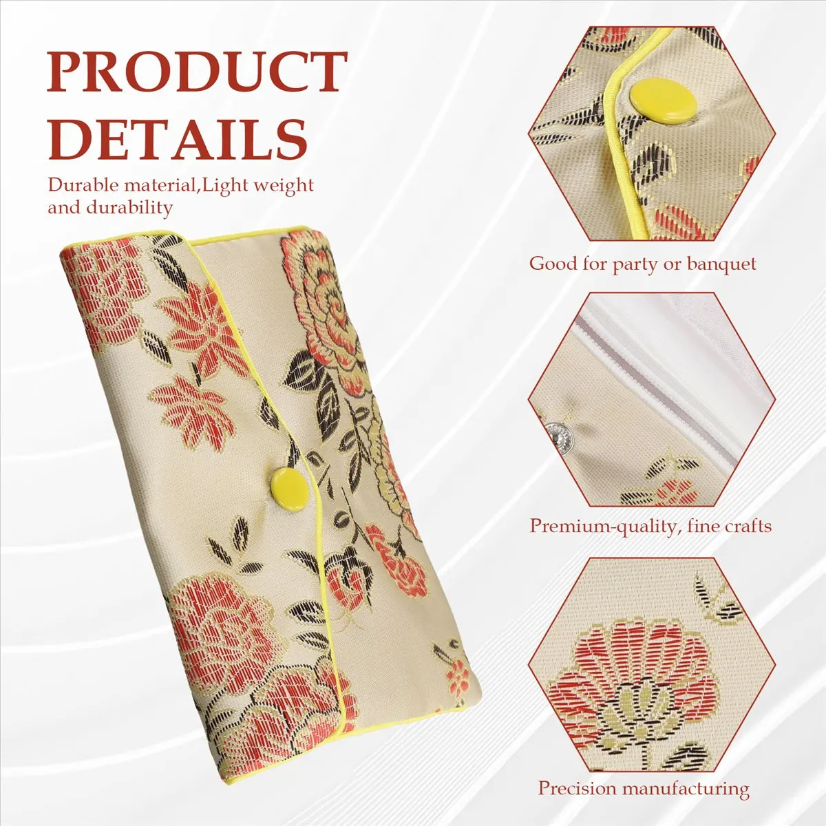 Сумки для хранения ювелирных изделий ABQR, шелковая китайская традиционная сумка, кошелек, органайзер для подарков и драгоценностей (случайный цвет)