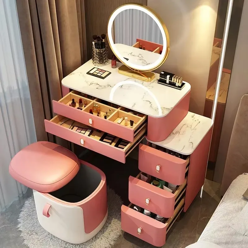 Simple Classic Vanity Table Beauty Nordic Luxury Nordic Vanity Table Storage Drawer Schminktisch Bedroom Furniture