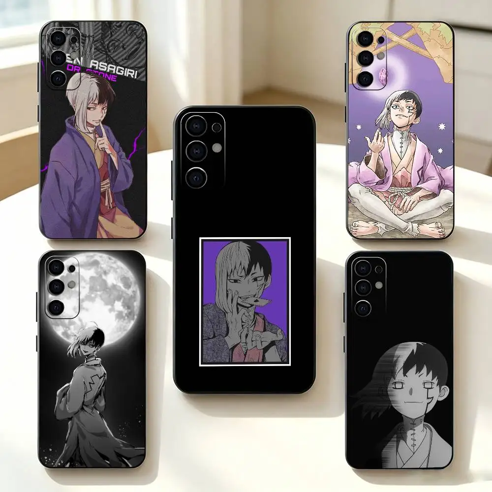 Anime Dr STONE Asagiri Gen   Phone Case For Samsung S25,S24,S21,S22,S23,S30,Ultra,S20,Plus,Fe,Lite,Note,10,Black Cover