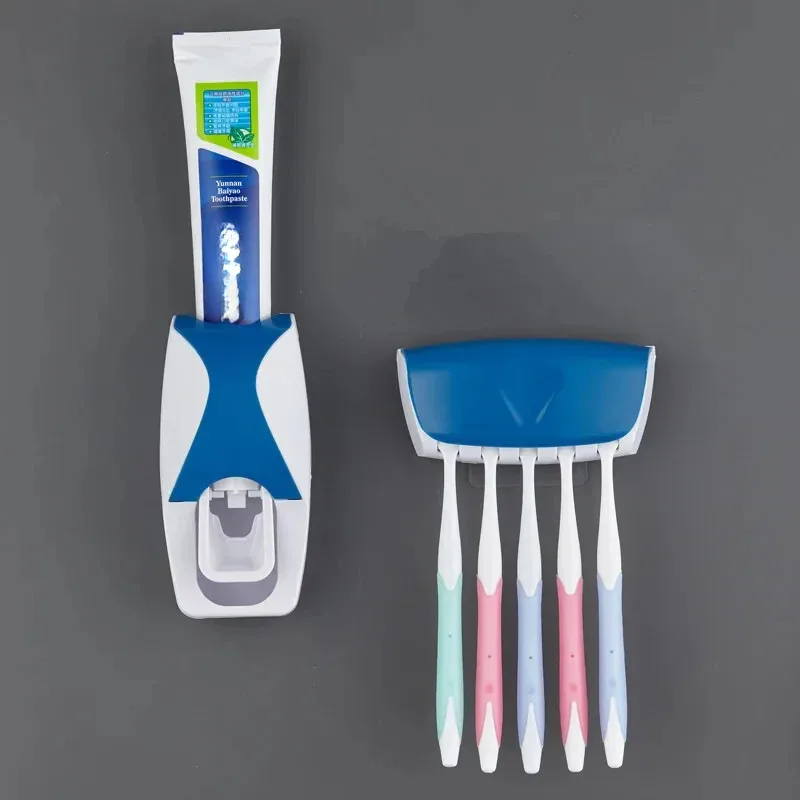 Essential Bathroom Wall Mounted Toothbrush Holder – Automatic Toothpaste Dispensing & Squeezing, Tidy Storage Tool - view 4
