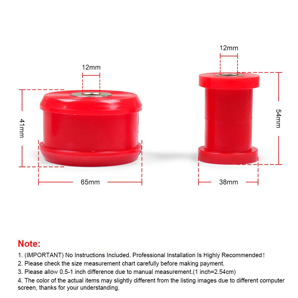 Car Front Control Arm Bushing Kit 22-202 FOR VW Beetle 98-06 / Golf 85-06 / Jetta 85-06 Polyurethane Red Car Accessories