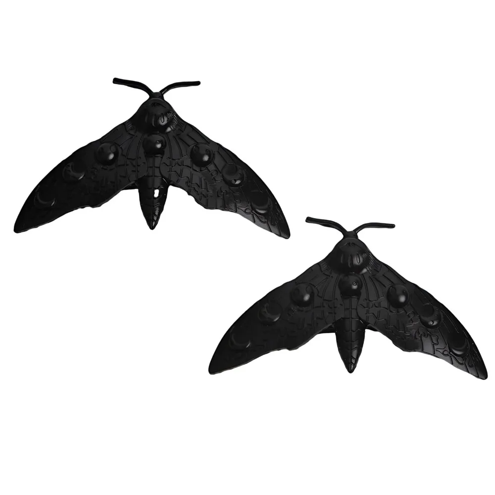 กิ๊บติดผมรูปแมลงเม่าแบบกอธิคสำหรับผู้หญิง 2 ชิ้น – เครื่องประดับผมโลหะวินเทจสีดำ เหมาะสำหรับวันฮาโลวีน คอสเพลย์ และชุดแฟนซี