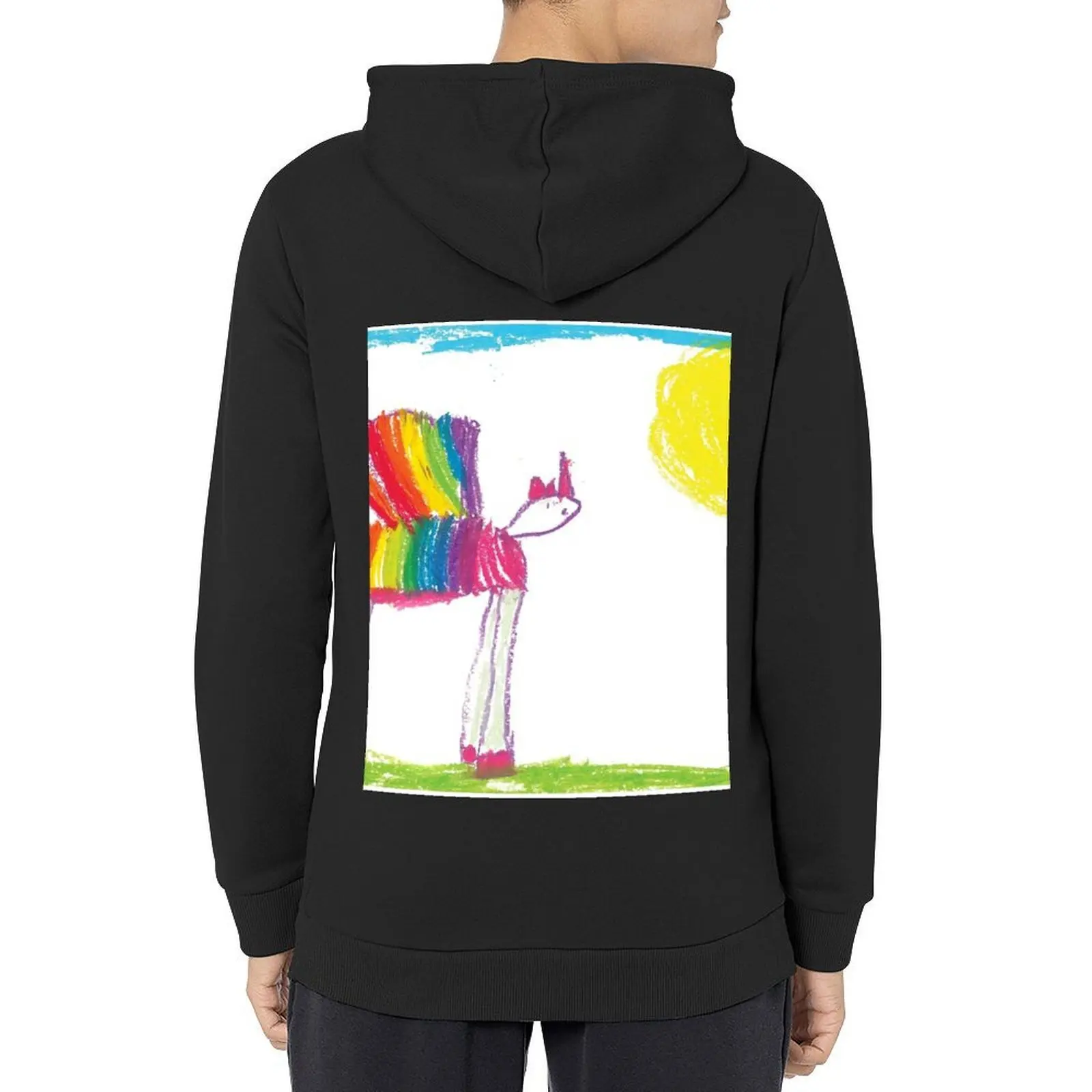 

Rainbow Unicorn Pegasus Hoodie anime clothes men's clothes autumn jacket men male clothes hoodie graphic