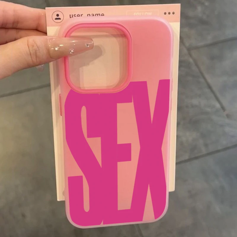 Stylish English Letter Sex Print Matte Candy Color 2 in 1 Phone Case for Samsung Galaxy A57 A56 A36 A26 A17 A35 A16 A55 54 4G 5G