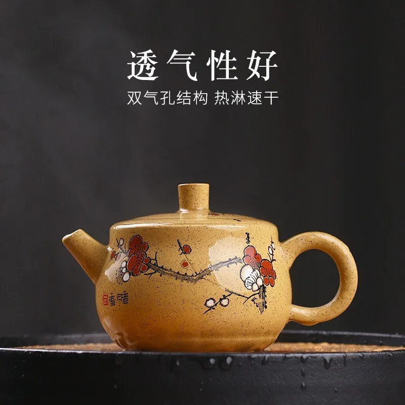 

[Inverted Xi Shi] Yixing Purple Clay Pot Teapot Li Weihua Pure Handmade Purple Clay Teapot Sesame Segment Mud Dark Incense Pot (