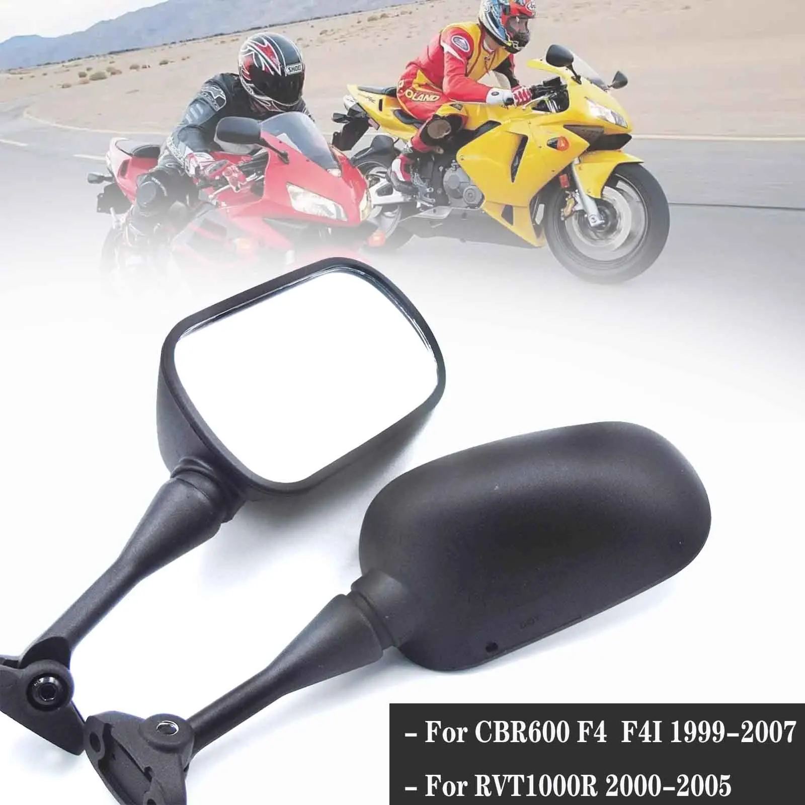 

Fit For 1999 - 2007 CBR600 F4 f4i Motorcycle Rearview Side Mirror 2000 - 2005 VTR 1000 SP-2 RVT1000 RC51 Rear View Mirrors 2001