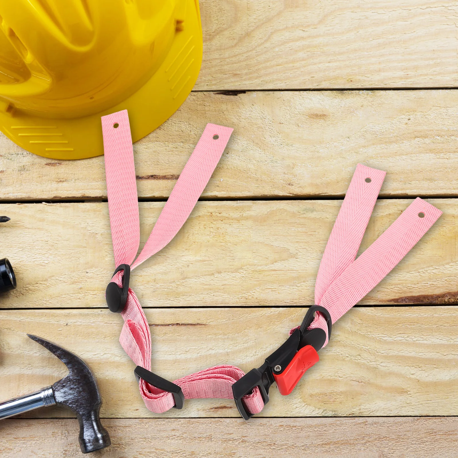 Pink Adjustable Y-Shaped Hard Hat Chin Straps Safety Replacement for Industrial Workers Elastic Strap