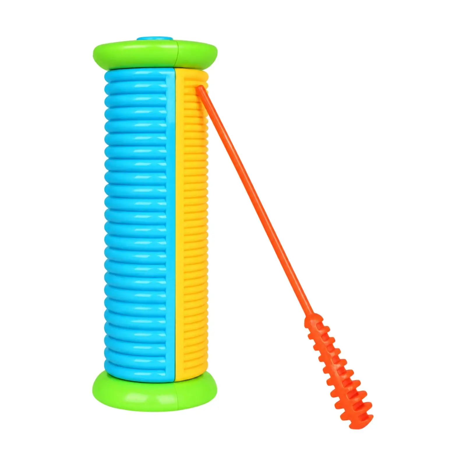 Ribbed Sound Tube with Scraping Stick Child-Friendly Frog Noise Maker with Stick Percussion Percussion Instrument Colorful