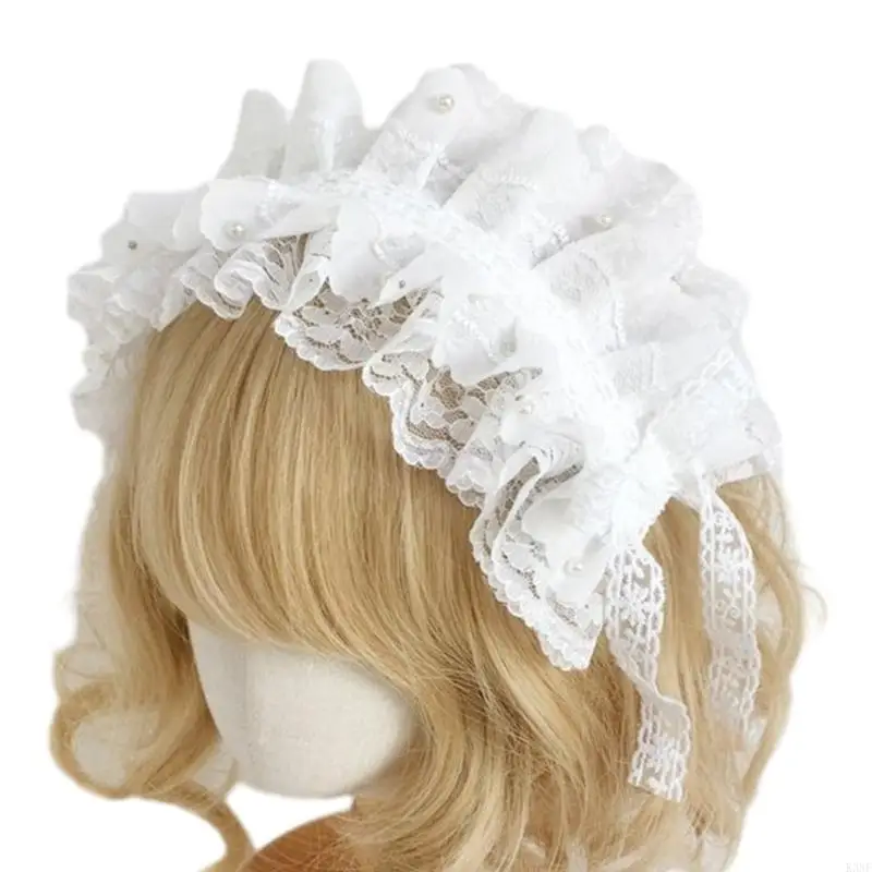 K3NF Ruffle Lace Bowknot Headplay Cosplay Party Comicshow Comicshow Headpieces
